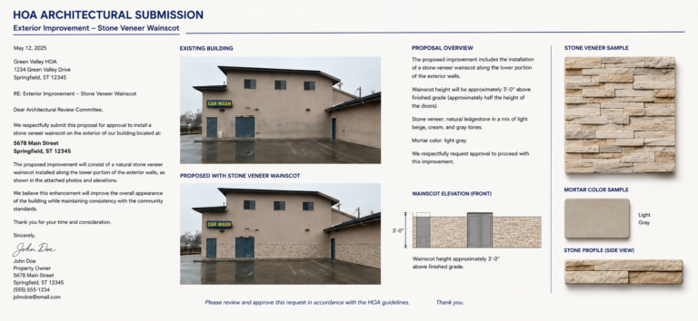 HOA Submission Letter